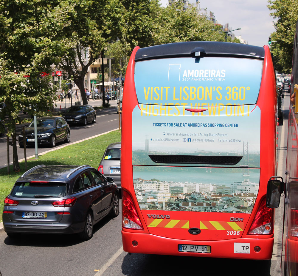 Lisbon Sightseeing bus advertising