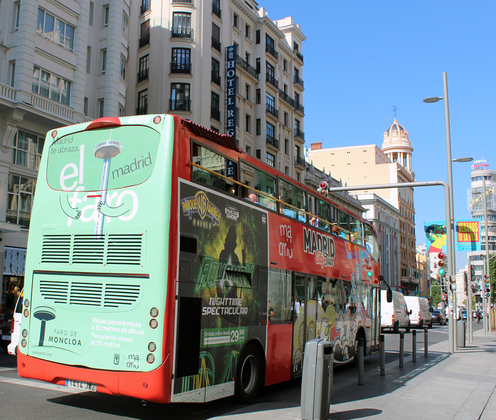 Madrid Sightseeing bus advertising